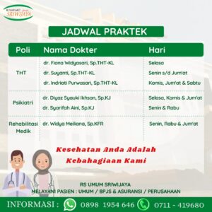 Jadwal Dokter Praktek!!