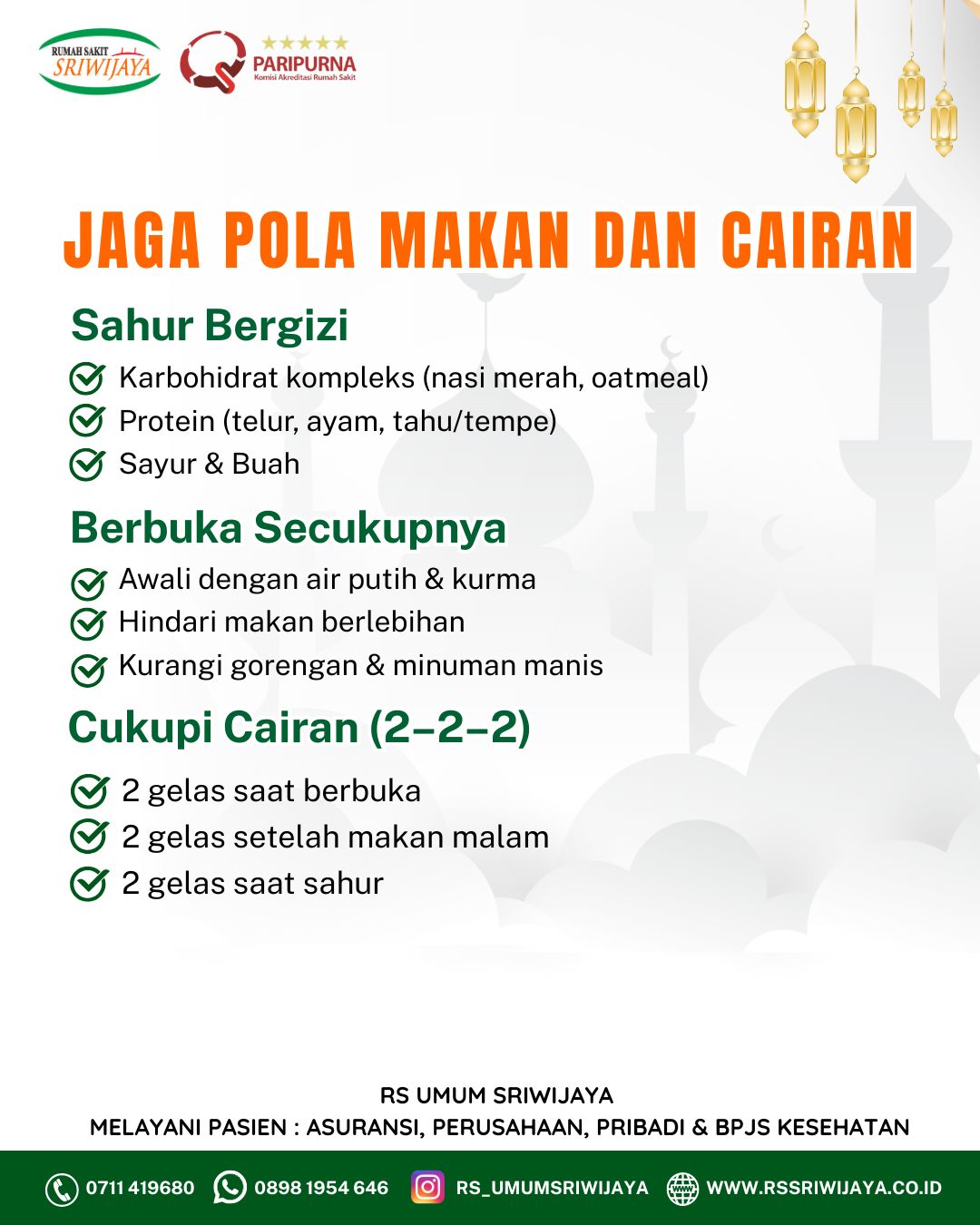 Puasa bukan hanya tentang menahan lapar dan haus, tetapi juga menjaga kesehatan agar tubuh tetap (1)