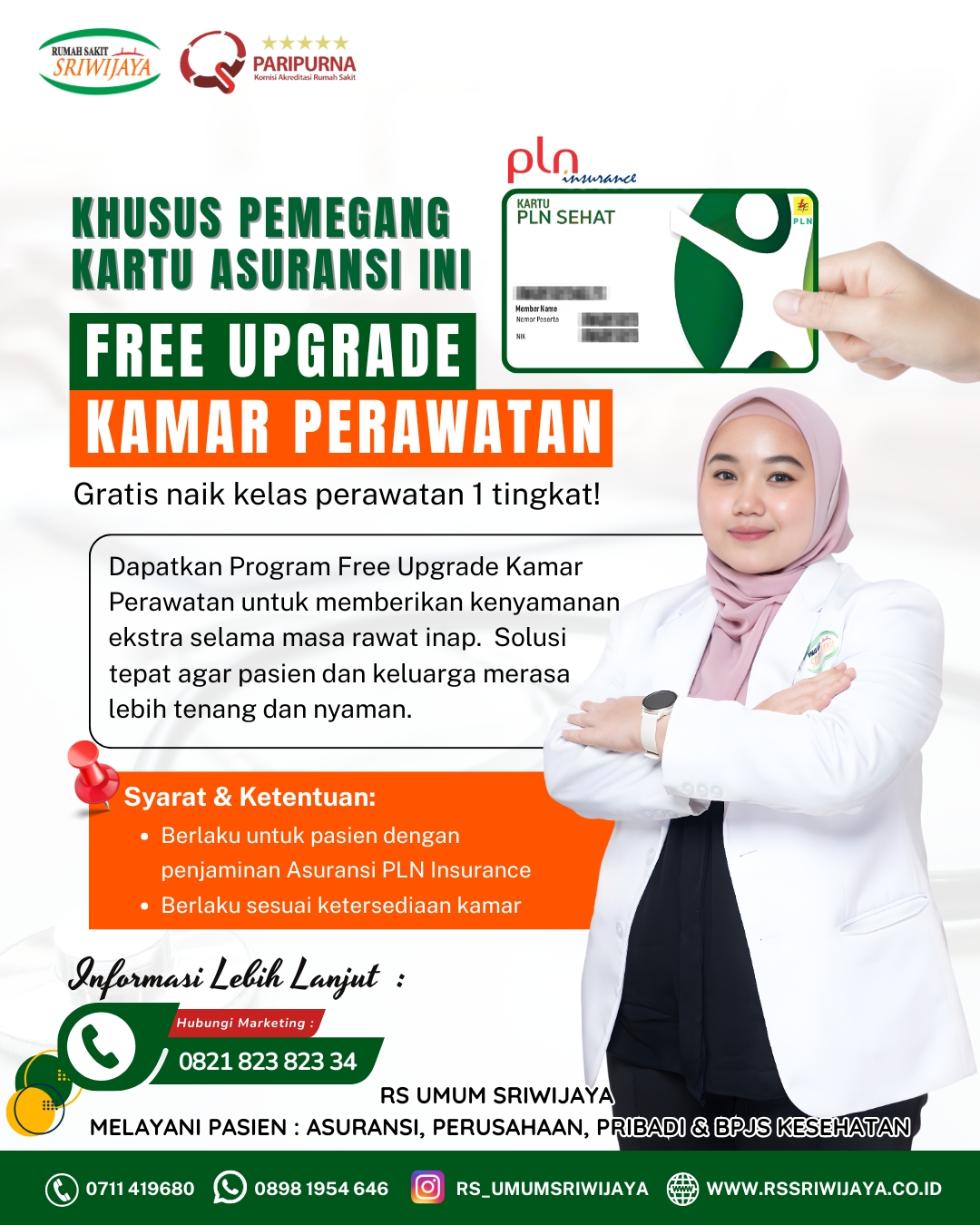 ✨ INSURANCE PRIVILEGE – Free Upgrade Kamar Rawat Inap! ✨Kini rawat inap jadi lebih nyaman 💚RS U (1)