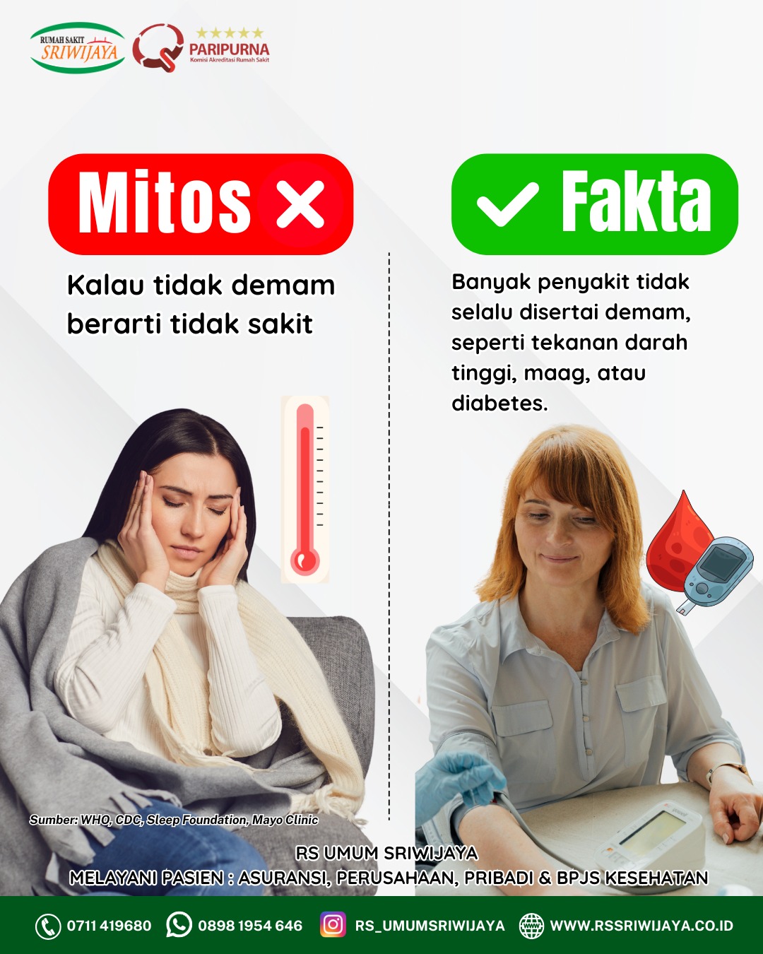 🔍 MITOS atau FAKTAMasih banyak informasi kesehatan yang beredar tapi belum tentu benar. Jangan (3)