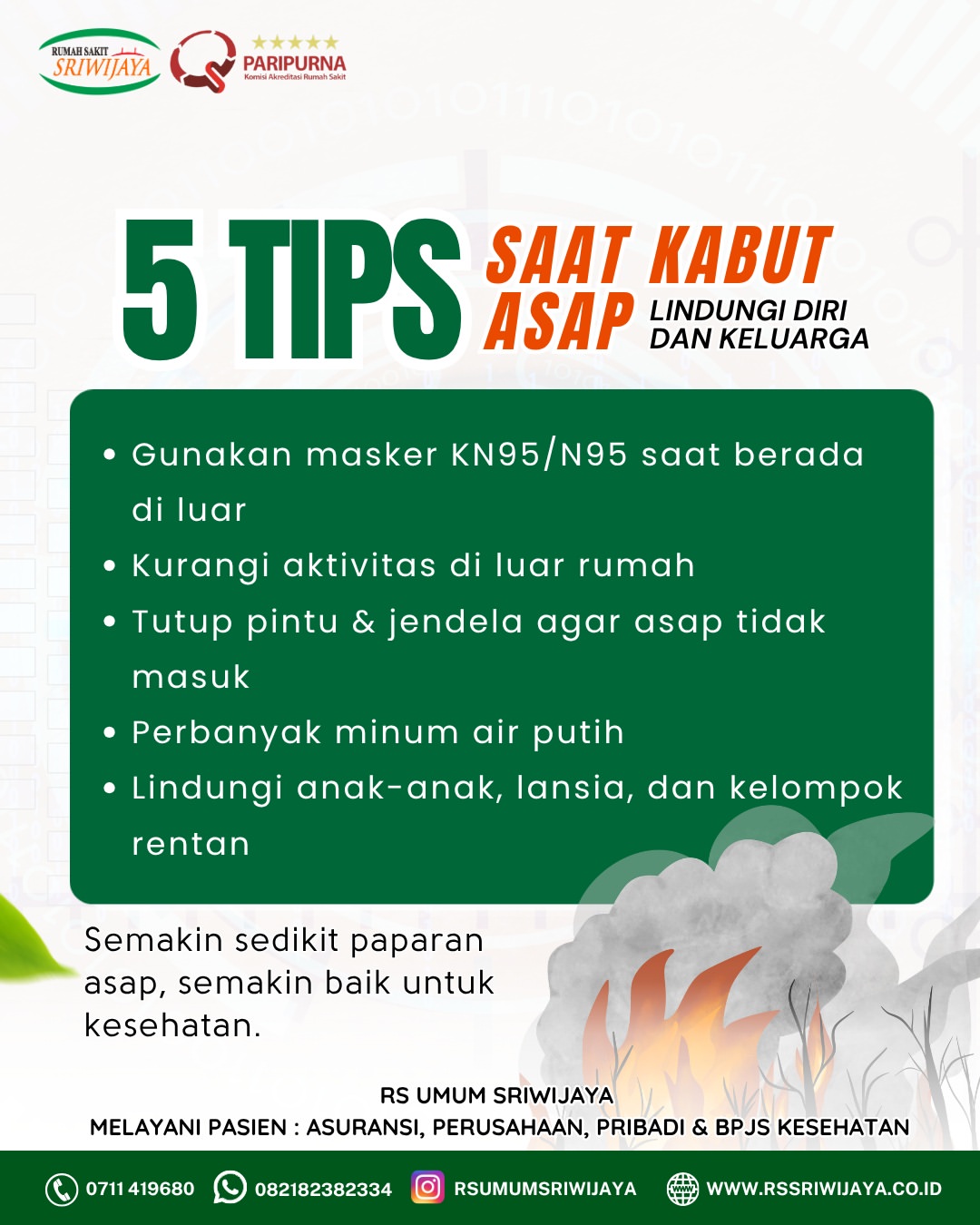 🌫️ Kabut Asap Jangan Anggap Sepele!Kabut asap bukan hanya mengganggu jarak pandang, tetapi juga