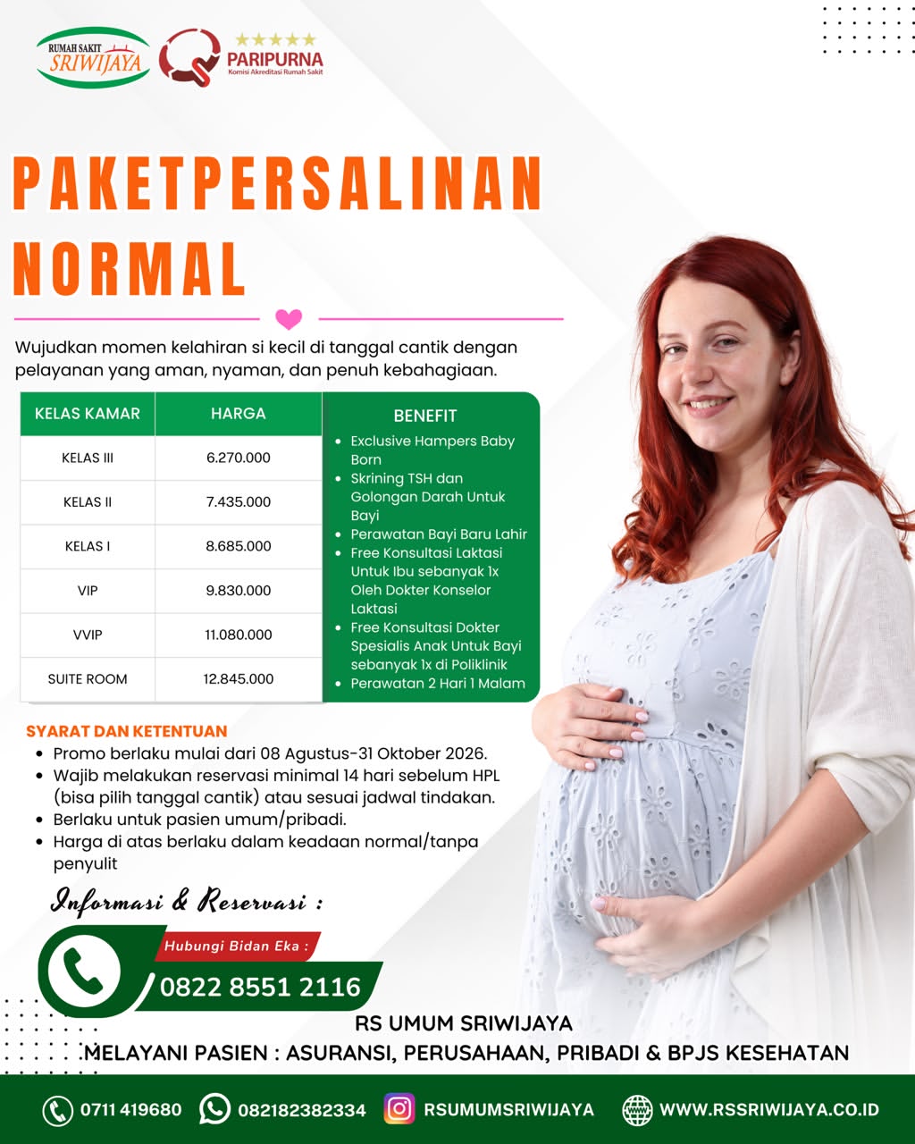 🤰✨ PAKET PERSALINAN RS UMUM SRIWIJAYAMomen kelahiran si kecil semakin tenang dan nyaman bersama (1)