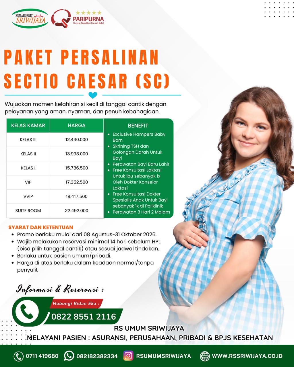 🤰✨ PAKET PERSALINAN RS UMUM SRIWIJAYAMomen kelahiran si kecil semakin tenang dan nyaman bersama (2)