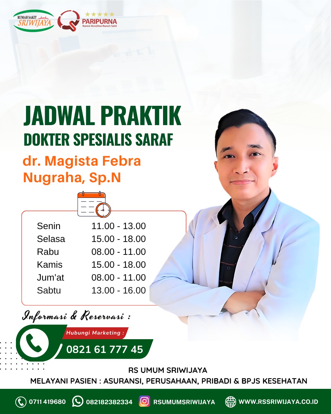 🧠 KENALI TIM DOKTER SPESIALIS SARAF RS UMUM SRIWIJAYA 🩺Kesehatan saraf berperan penting dalam (2)