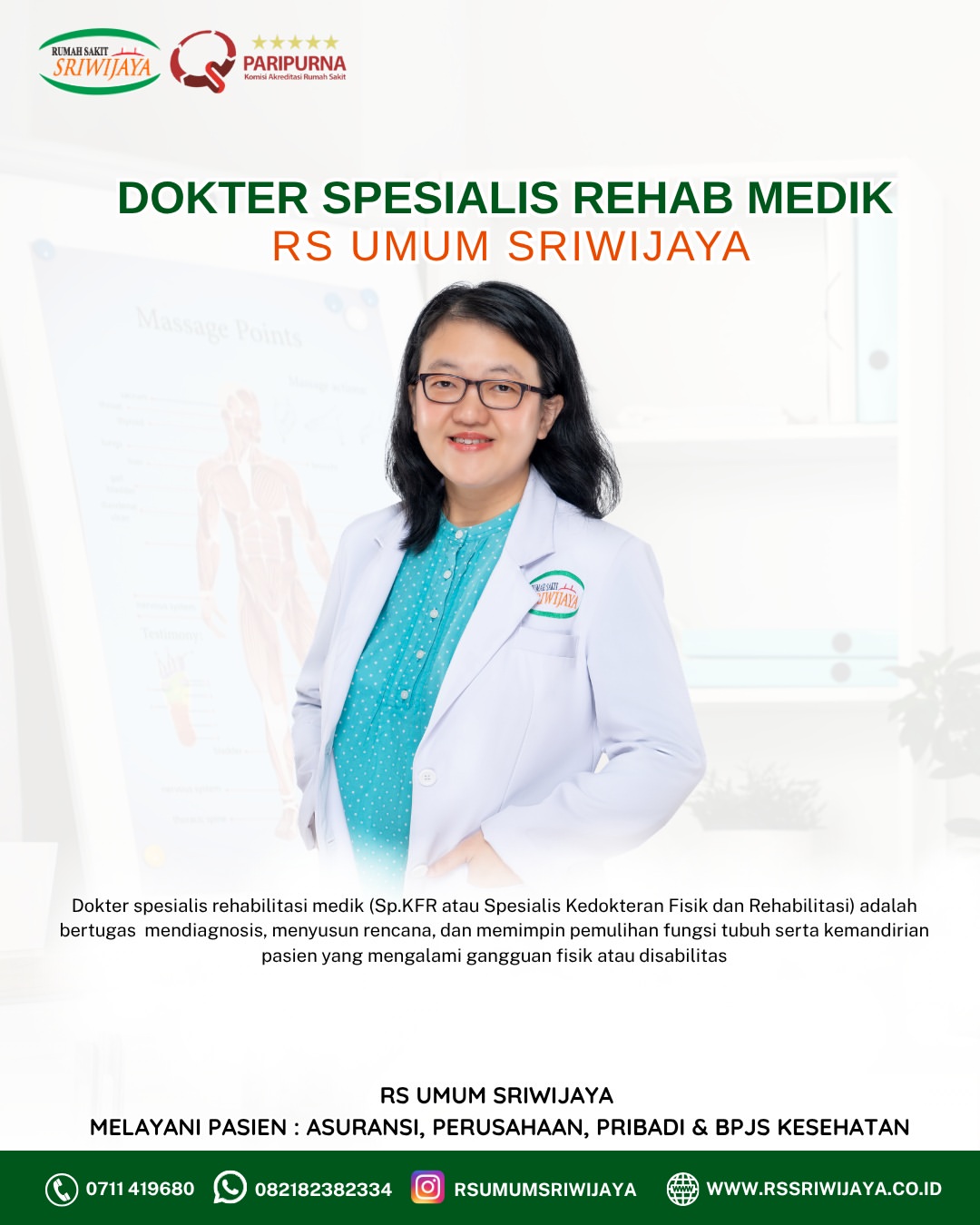 ✨ Kenali Dokter Spesialis Rehabilitasi Medik RS Umum Sriwijaya! ✨Dokter Spesialis Rehabilitasi M